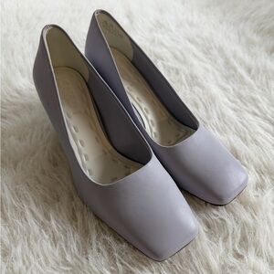 Franco Sarto A-Dina Leather Pumps Square Toe W6.5